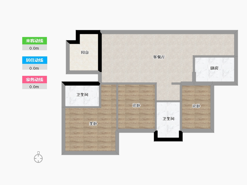 广东省-东莞市-万科首铸翡翠东望-72.58-户型库-动静线