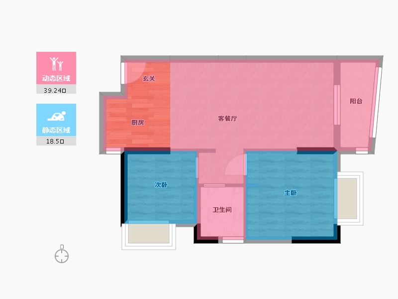 广东省-东莞市-嘉辉豪庭森镇-51.63-户型库-动静分区