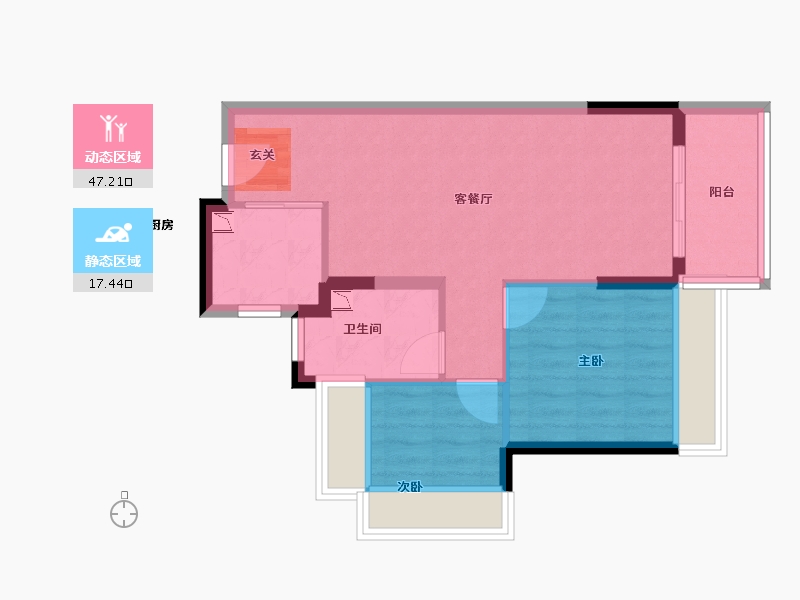 广东省-中山市-龙光玖誉山-57.61-户型库-动静分区