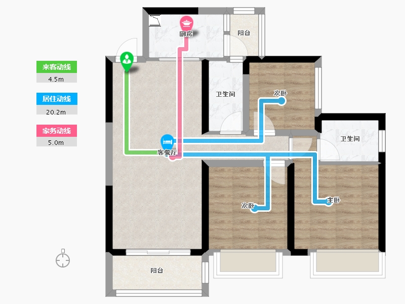 广西壮族自治区-南宁市-万丰新新传说-71.13-户型库-动静线