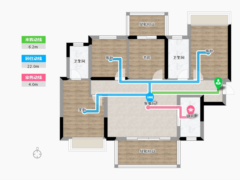 广西壮族自治区-南宁市-金成江南壹品-98.59-户型库-动静线