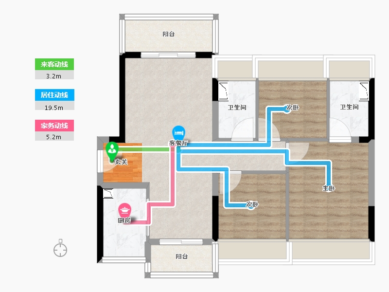 广东省-中山市-龙光玖誉山-79.56-户型库-动静线