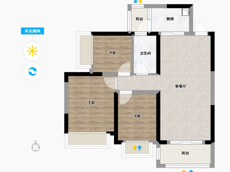 广西壮族自治区-南宁市-万丰新新传说-63.10-户型库-采光通风