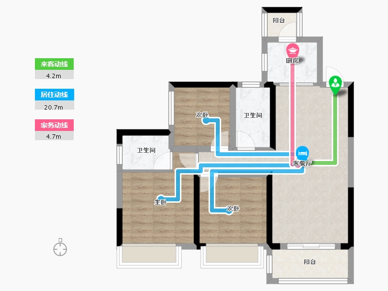 广西壮族自治区-南宁市-万丰新新传说-71.20-户型库-动静线