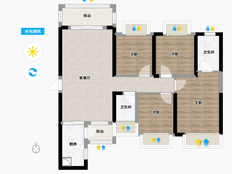 广西壮族自治区-南宁市-万丰新新传说-81.20-户型库-采光通风