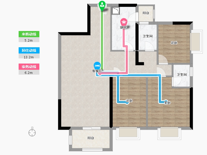 广西壮族自治区-南宁市-亿鼎温岭华府-98.03-户型库-动静线