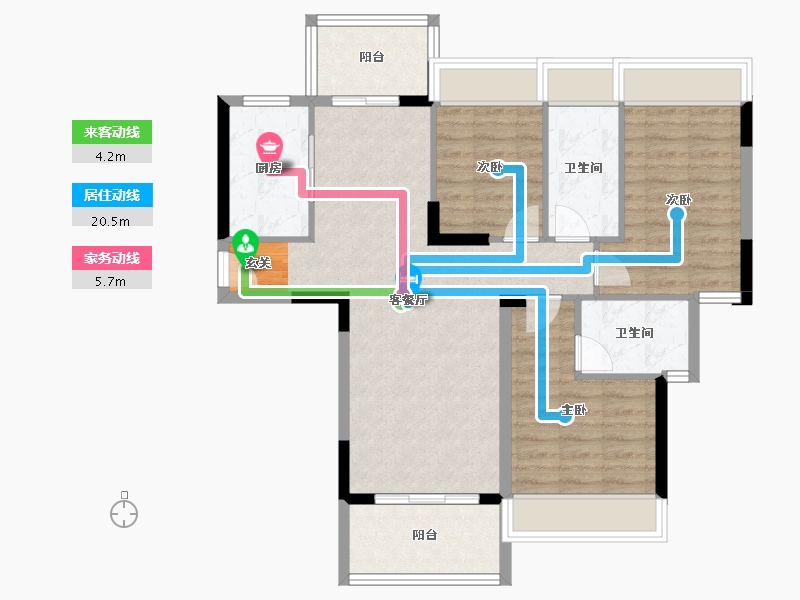 广东省-中山市-大翼御龙轩-86.18-户型库-动静线