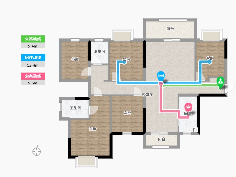 广西壮族自治区-南宁市-振业启航城-114.45-户型库-动静线