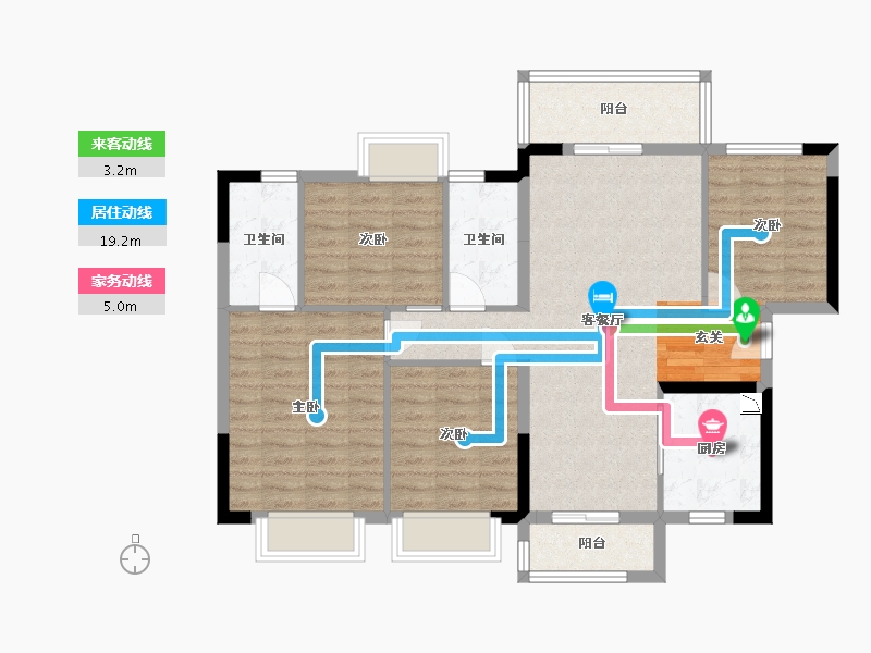 广东省-东莞市-华润幸福里-97.12-户型库-动静线