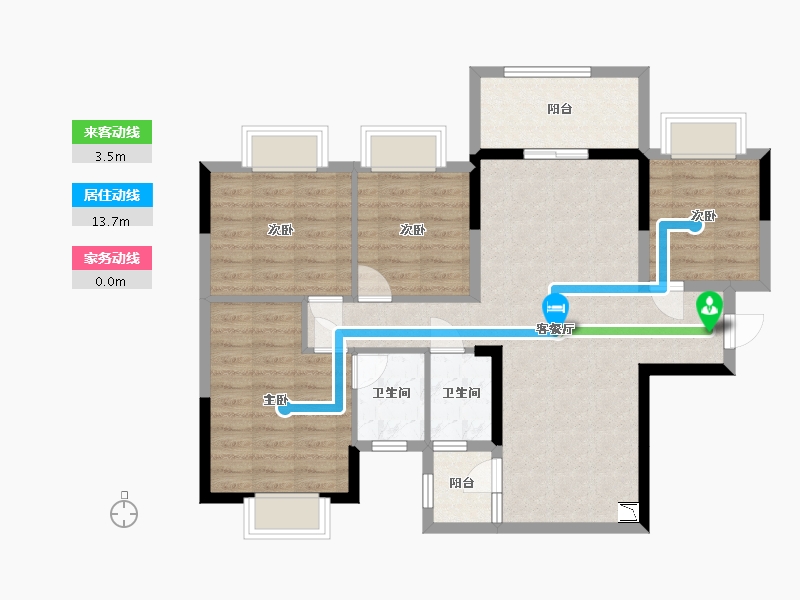 广西壮族自治区-南宁市-亿鼎温岭华府-89.09-户型库-动静线