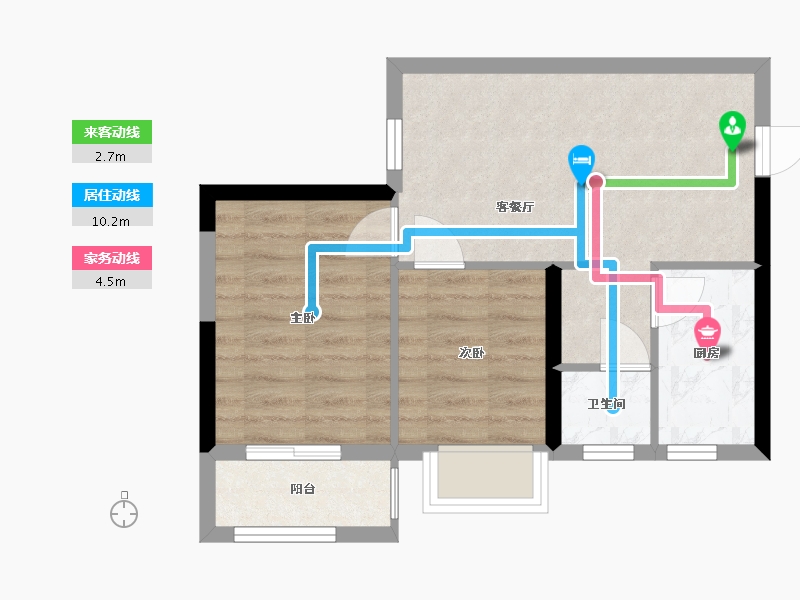 广西壮族自治区-南宁市-亿鼎温岭华府-45.66-户型库-动静线