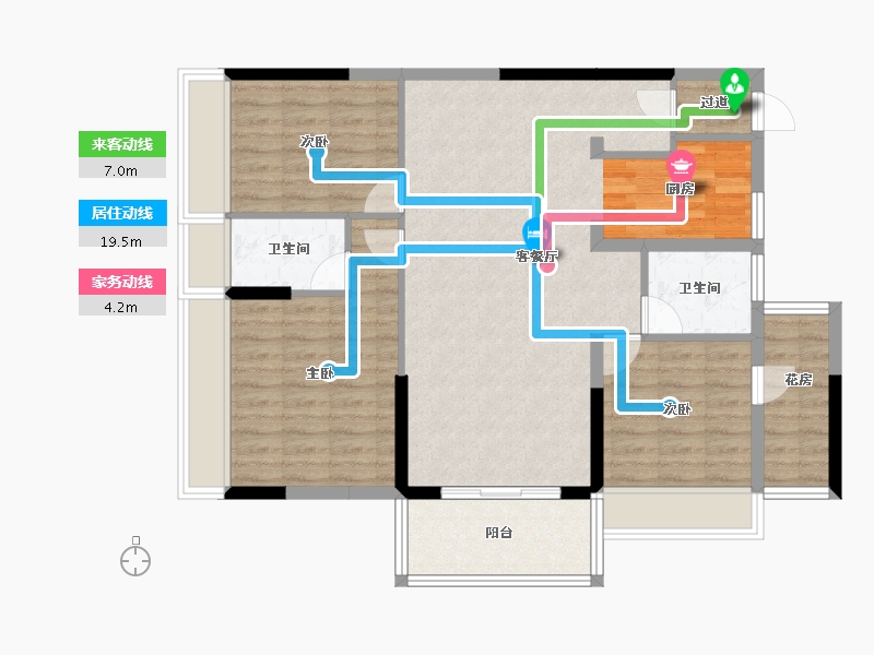 广东省-中山市-香滨水岸-96.55-户型库-动静线