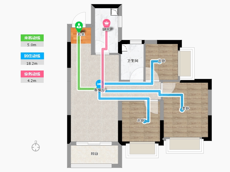 广东省-中山市-中山恒大御府-60.84-户型库-动静线