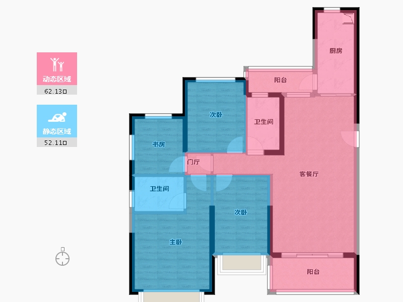 广西壮族自治区-南宁市-南宁恒大城-101.88-户型库-动静分区