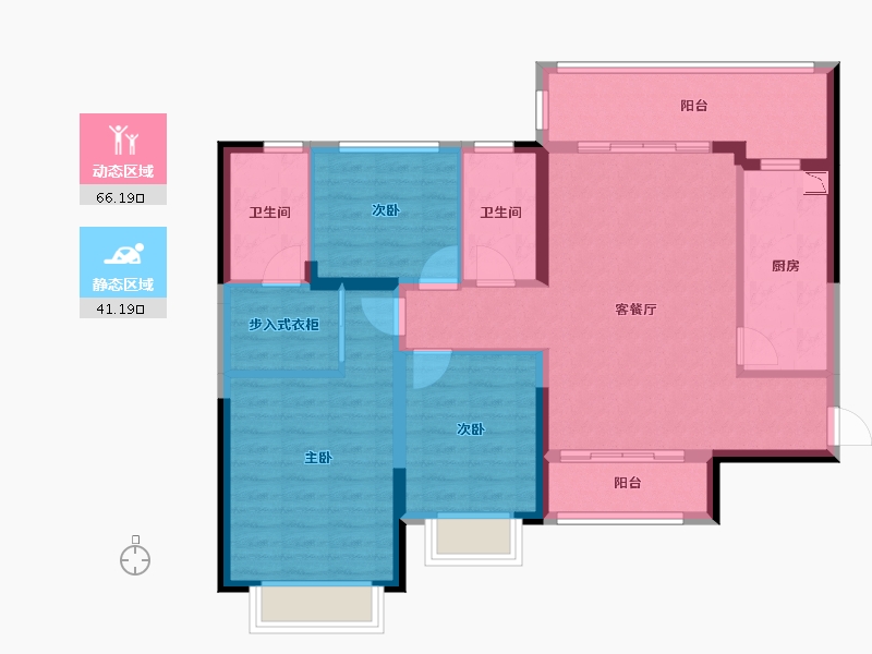 广西壮族自治区-南宁市-南宁恒大城-95.89-户型库-动静分区