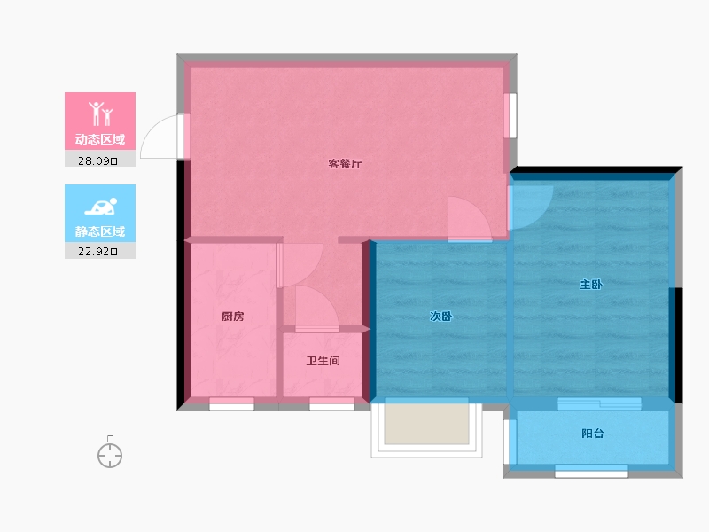 广西壮族自治区-南宁市-亿鼎温岭华府-45.34-户型库-动静分区