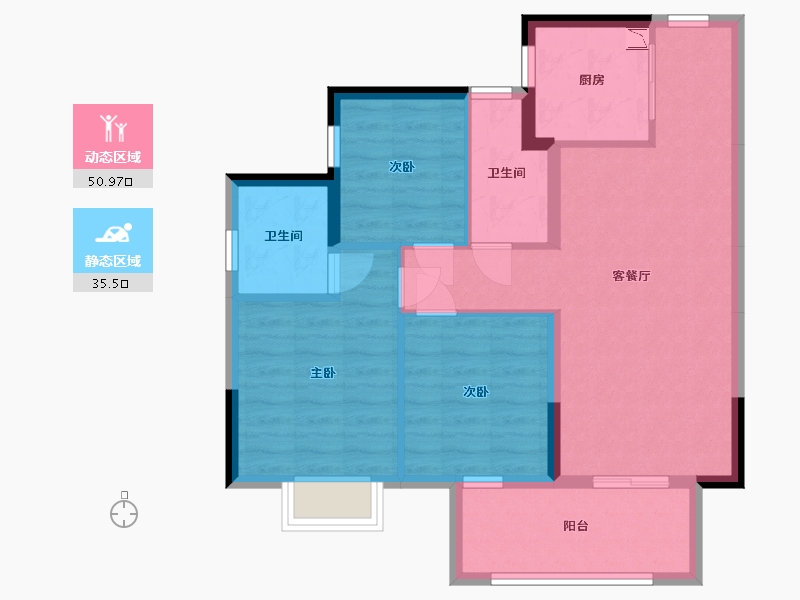 广西壮族自治区-南宁市-龙光天曜-77.07-户型库-动静分区