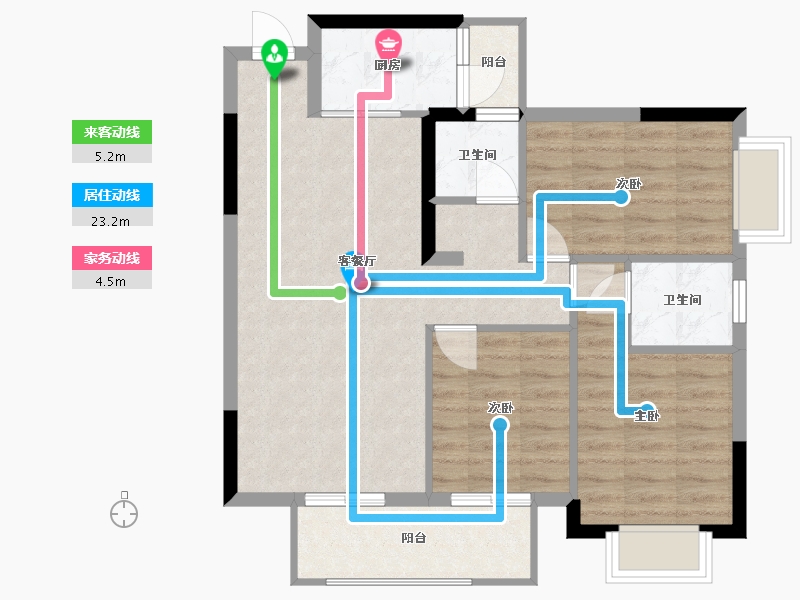 广西壮族自治区-南宁市-亿鼎温岭华府-77.45-户型库-动静线