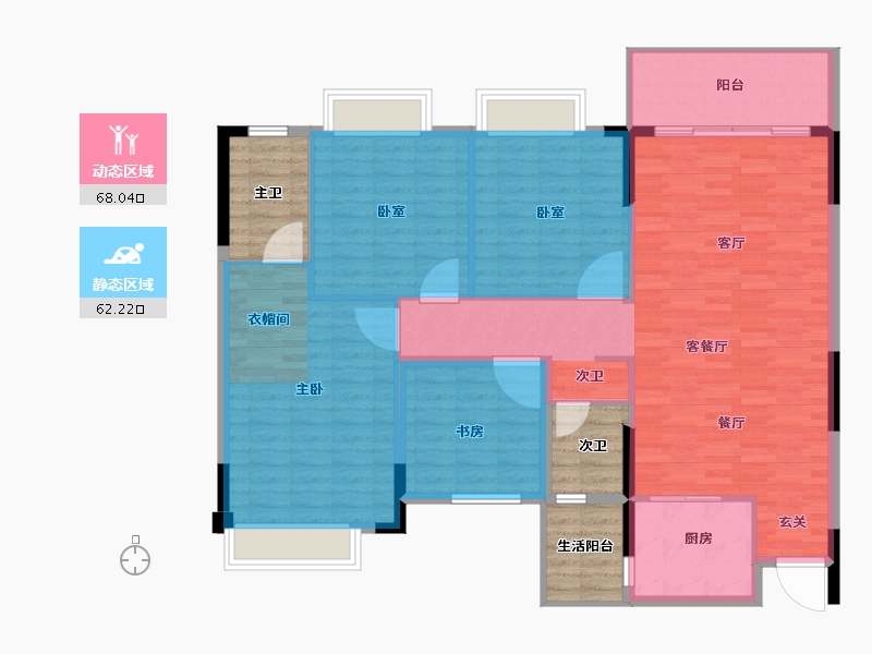 广西壮族自治区-崇左市-天富商业广场-93.00-户型库-动静分区