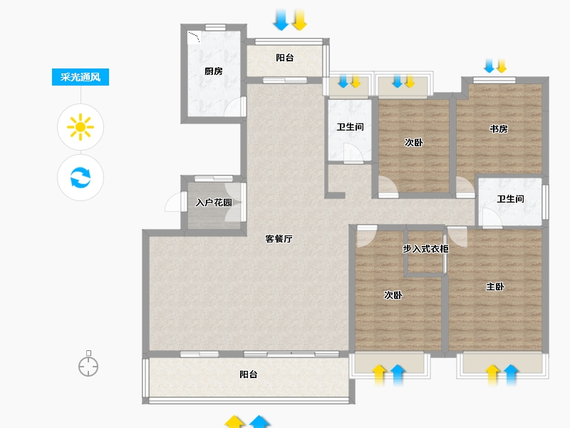 广西壮族自治区-桂林市-兴进漓江壹号-154.61-户型库-采光通风