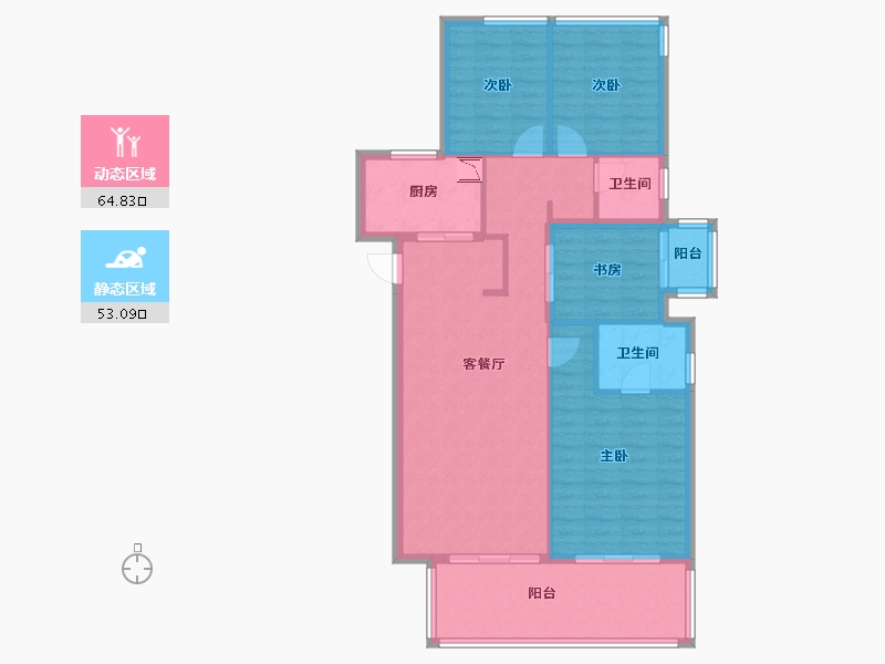 广西壮族自治区-南宁市-万科悦湾-106.95-户型库-动静分区