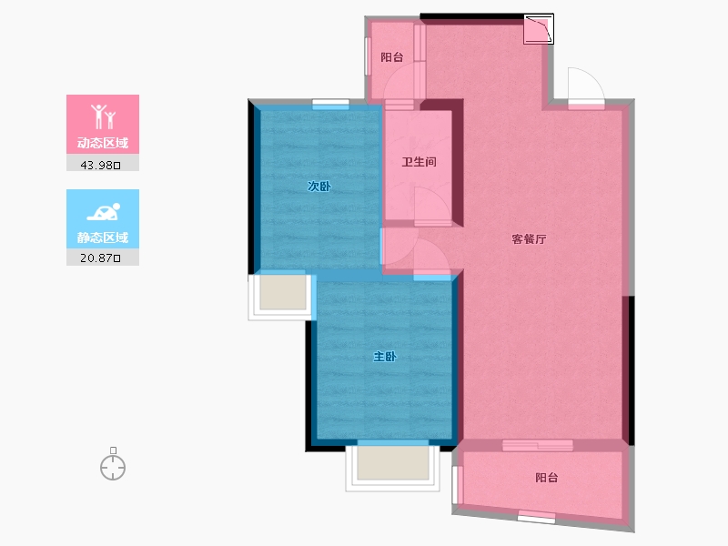 广西壮族自治区-北海市-兖矿中垠悦城-57.26-户型库-动静分区