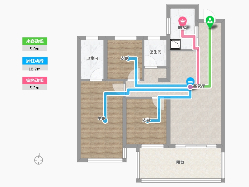 广西壮族自治区-南宁市-万科悦湾-75.61-户型库-动静线