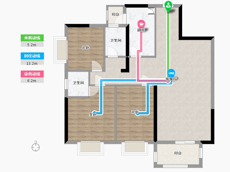 广西壮族自治区-南宁市-亿鼎温岭华府-98.22-户型库-动静线