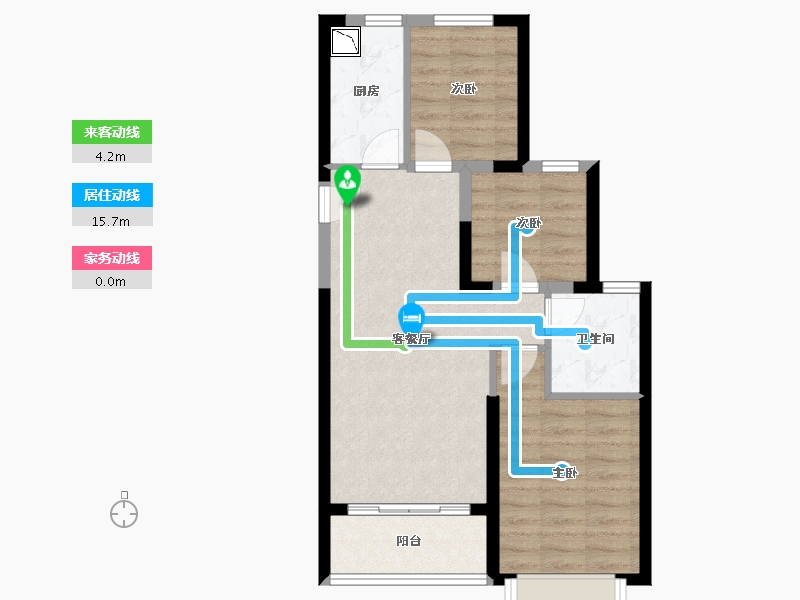 广西壮族自治区-南宁市-南宁恒大城-63.57-户型库-动静线