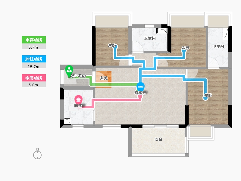 广东省-中山市-天基叠彩领峰-72.37-户型库-动静线