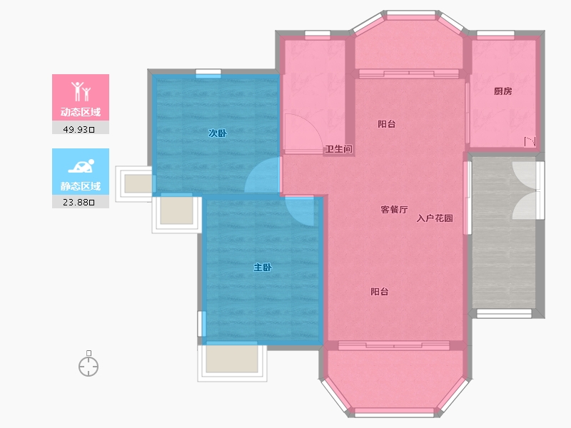 广东省-中山市-名豪花园-73.90-户型库-动静分区