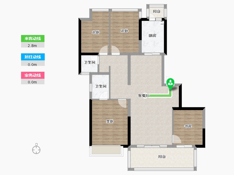 广西壮族自治区-南宁市-万科悦湾-112.04-户型库-动静线