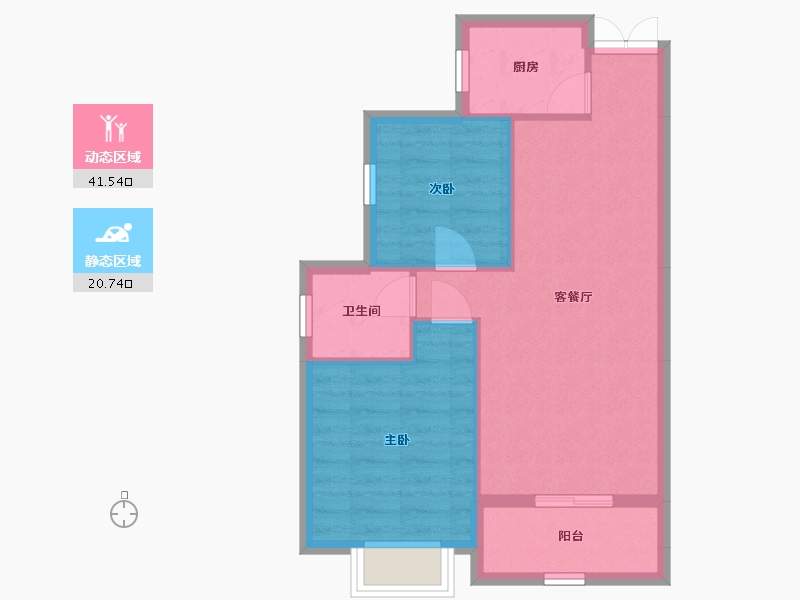 广西壮族自治区-北海市-中金海湾壹号-56.09-户型库-动静分区