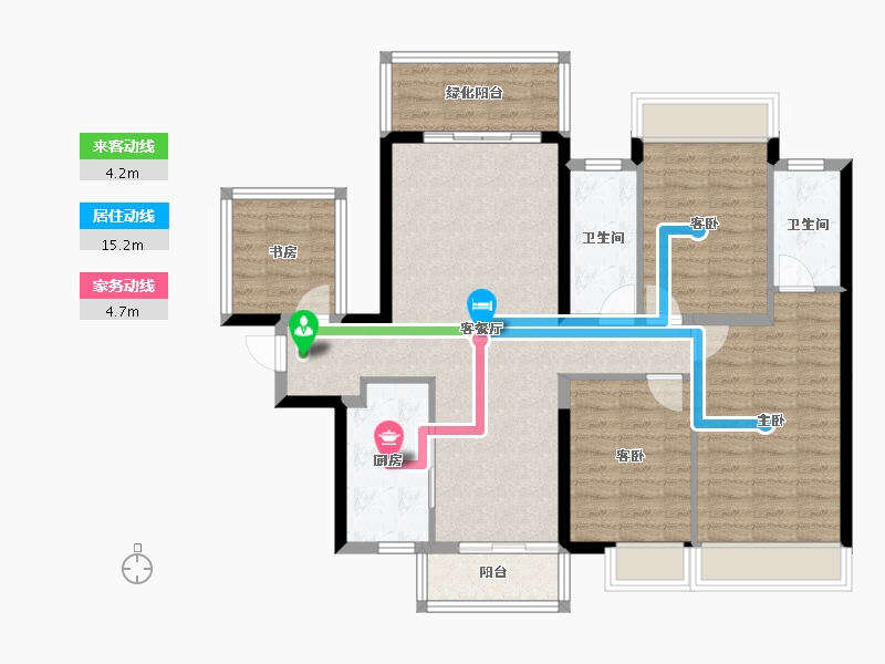 广西壮族自治区-南宁市-龙光玖誉湖-102.40-户型库-动静线