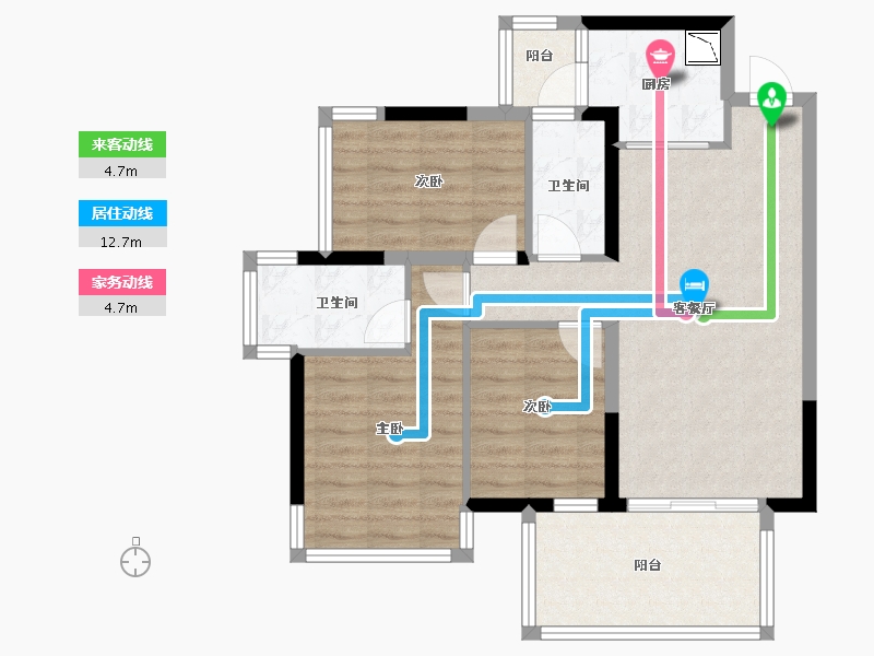 广西壮族自治区-南宁市-青溪府-79.13-户型库-动静线