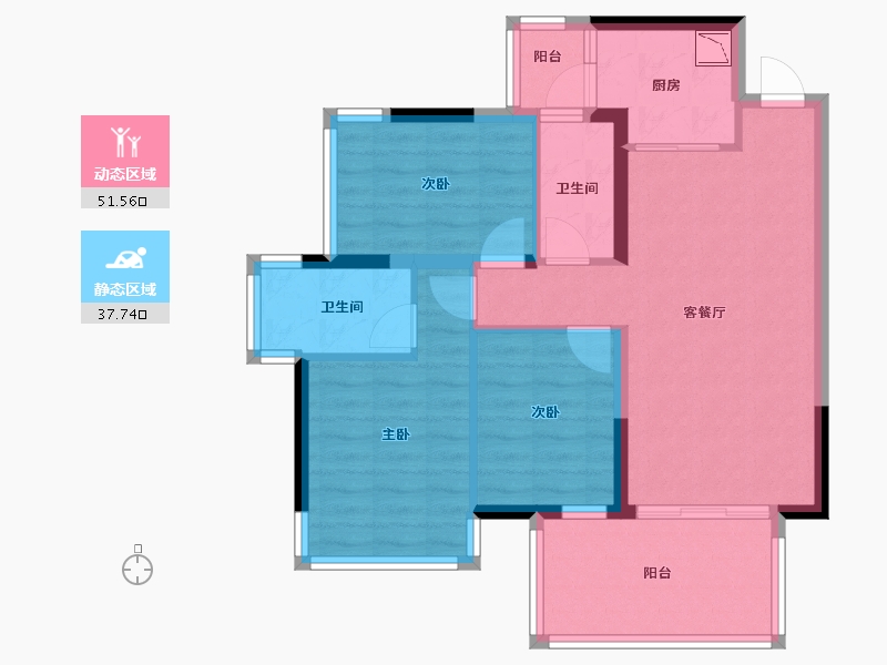 广西壮族自治区-南宁市-青溪府-79.13-户型库-动静分区