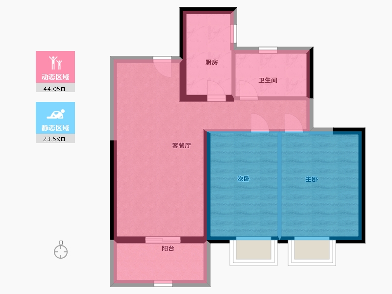 广西壮族自治区-北海市-中电北海大都会-60.00-户型库-动静分区