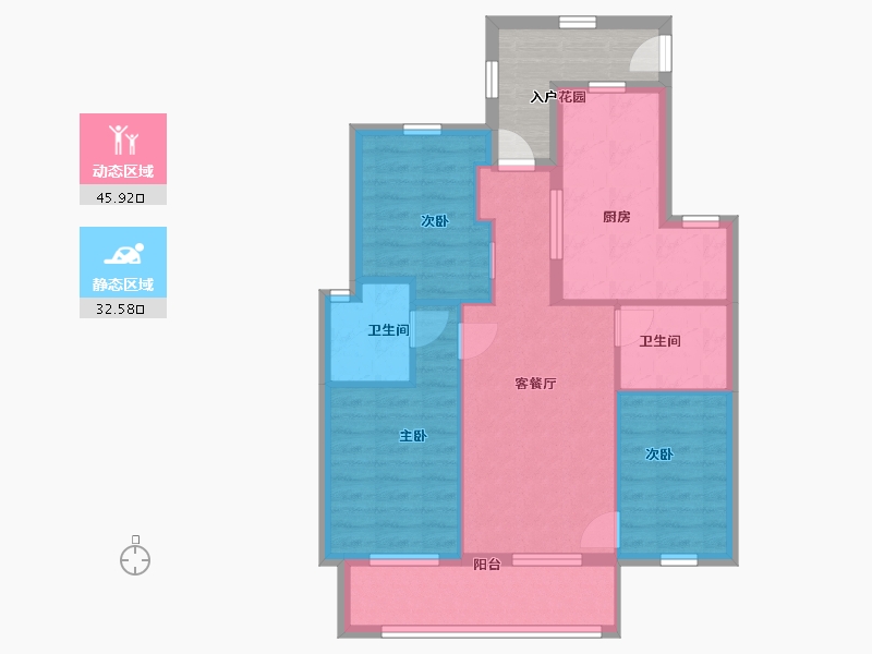 广西壮族自治区-北海市-中电北海大都会-76.00-户型库-动静分区