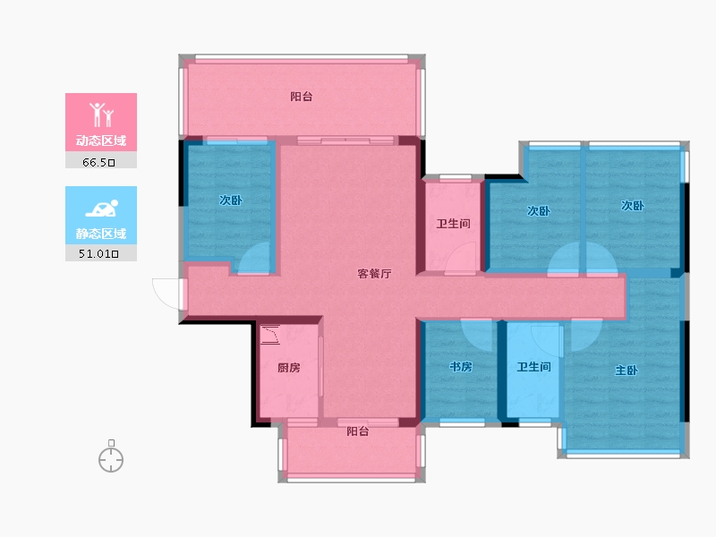 广西壮族自治区-南宁市-青溪府-103.93-户型库-动静分区