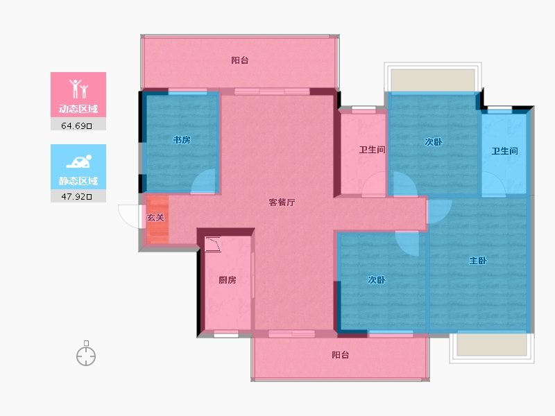 广西壮族自治区-南宁市-阳光城大唐檀境-101.51-户型库-动静分区