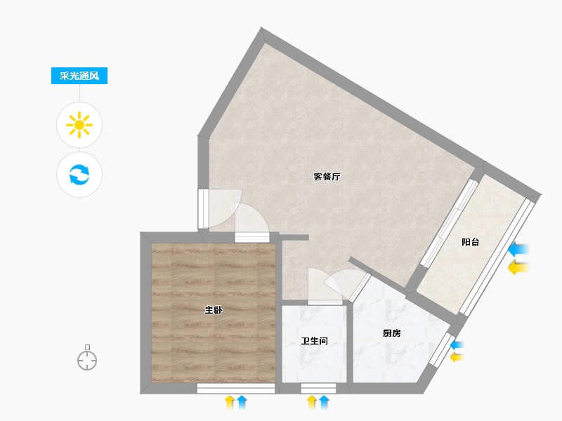 广西壮族自治区-防城港市-国际环球城-40.77-户型库-采光通风