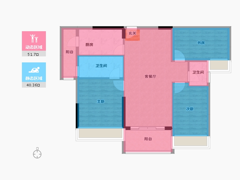 广东省-中山市-鸿瑞壹品-82.54-户型库-动静分区