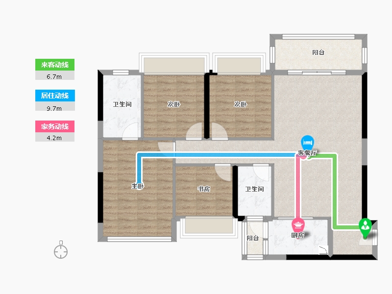 广西壮族自治区-南宁市-南宁碧桂园天悦湾-104.85-户型库-动静线