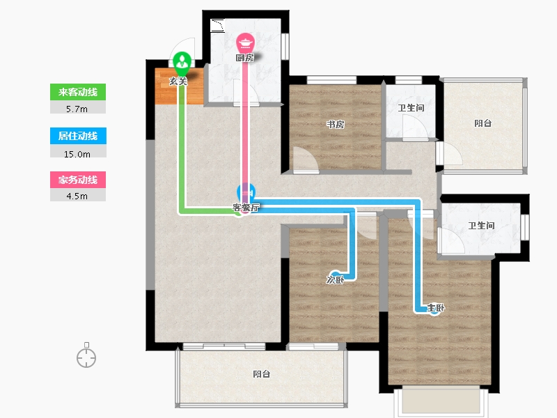 广西壮族自治区-南宁市-旭辉江山樾-96.70-户型库-动静线