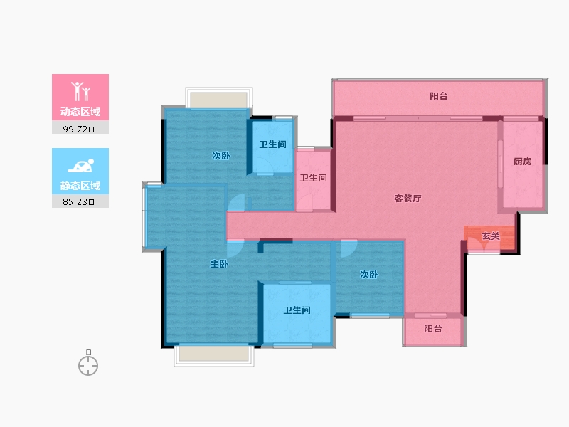 广西壮族自治区-南宁市-华润置地西园悦府-169.83-户型库-动静分区