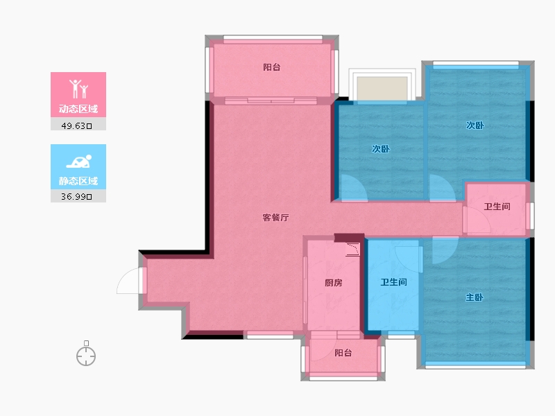 广西壮族自治区-南宁市-南宁碧桂园天悦湾-77.20-户型库-动静分区