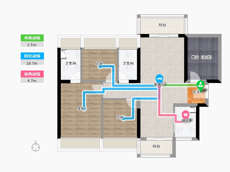 广东省-中山市-龙光·玖誉府-83.59-户型库-动静线