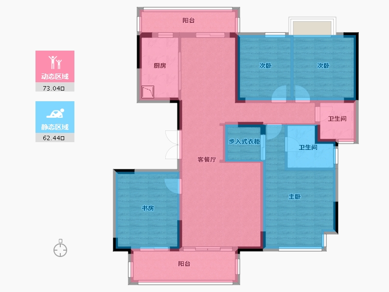 广西壮族自治区-南宁市-青溪府-120.65-户型库-动静分区