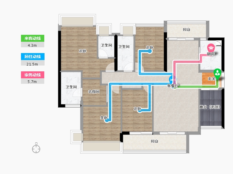 广东省-中山市-华鸿璟悦轩-123.77-户型库-动静线