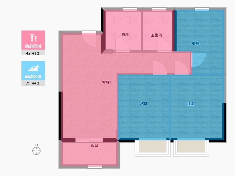 广西壮族自治区-北海市-中电北海大都会-71.00-户型库-动静分区